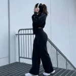Sports Straight Wide Leg Pants Ultra Soft Butter Like Fabric Butt Lifting Slimming Sweatpants Naked Feeling Gym Workout Running