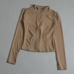 Women Zip Fitness Yoga Shirt Long Sleeve Sports Jacket Gym Top Activewear Running Coats Workout Clothes Woman - Image 5