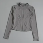Women Zip Fitness Yoga Shirt Long Sleeve Sports Jacket Gym Top Activewear Running Coats Workout Clothes Woman - Image 2